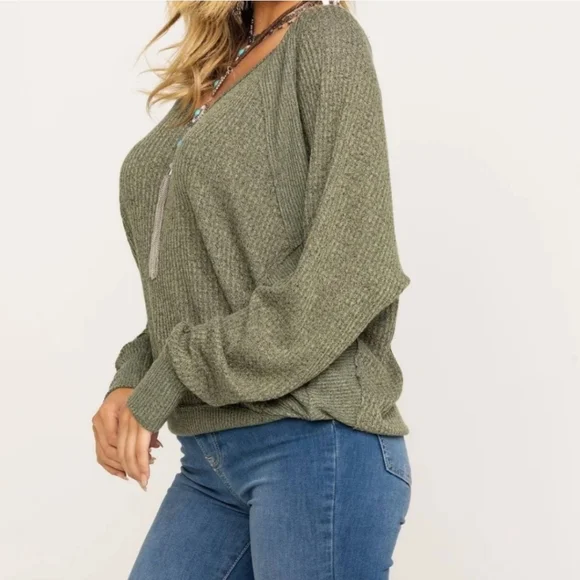 NWT Free People Santa Clara Thermal Top - Picture 2 of 5